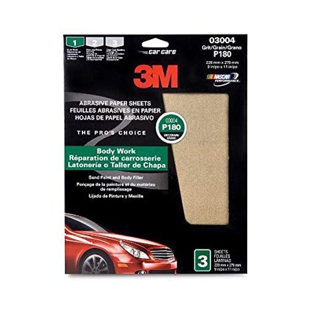 3M ALUM OXDE SNDPPR 9 X 11" FINE 3 SHEETS 3M3004